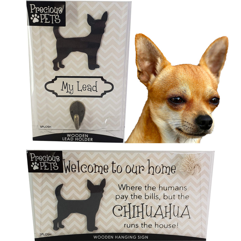 PRECIOUS PETS DOG PLAQUE AND DOG LEAD HOOK PACK, CHIHUAHUA, FUNNY SIGNS, DOG MUM GIFTS, DOG ACCESSORIES, HOUSE STUFF. - PawsPlanet Australia