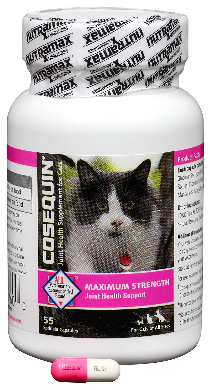 Cosequin Joint Health Supplement Capsules for Cats - With Glucosamine and Chondroitin 55 Count 1 Pack - PawsPlanet Australia