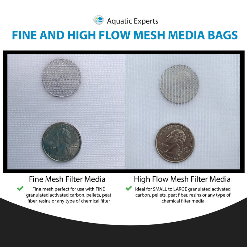 [Australia] - Aquatic Experts Fine Mesh Filter Media Drawstring Bags - 100% Nylon Pouches are Ideal Bulk Aquarium Filtration - Custom Chemical Media Filter Bag Designed Fine 3" x 8" (4 pack) 