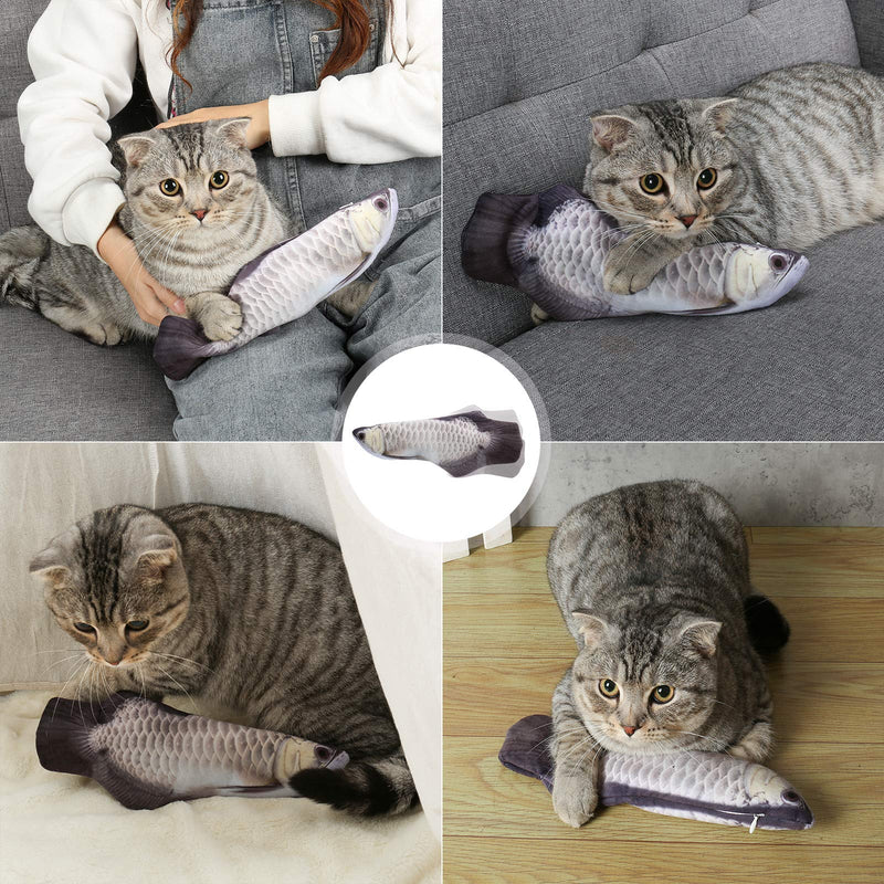 DazSpirit Cat Fish Toy Moving Fish Toy For Cats, Interactive Floppy Fish Cat Toys 28Cm Electric Flippity Fish For Indoor Cats, Catnip Fish Toy, USB Charging, Washable, For Biting, Chewing And Kicking - PawsPlanet Australia