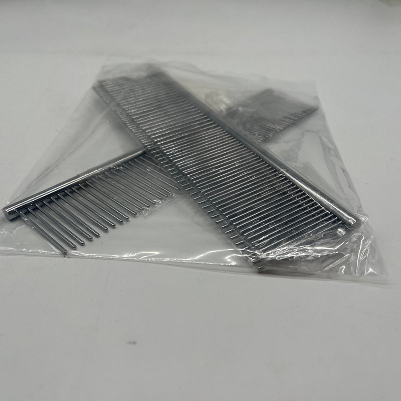 Dtoterul Dog Comb Long Hair 3 Pieces Comb Dog Stainless Steel Pet Comb Pet Comb Dog Metal Dog Comb Pet Steel Comb with Rounded Ends Stainless Steel Teeth Stainless Steel Dog Grooming Combs - PawsPlanet Australia
