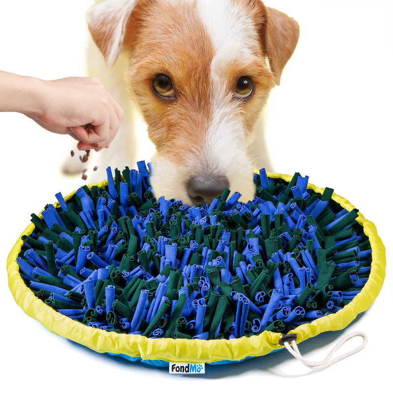 FondMO Snuffle Mat for Dogs, 20x20 inch Anti-Slip Dog Snuffle Mat, Dog Friendly Design Snuffle Mat for Large Dogs, Snuffle Mat for Medium Dogs, Sniff Mat for Dogs, Food Puzzles, Interactive Dog Toy - PawsPlanet Australia
