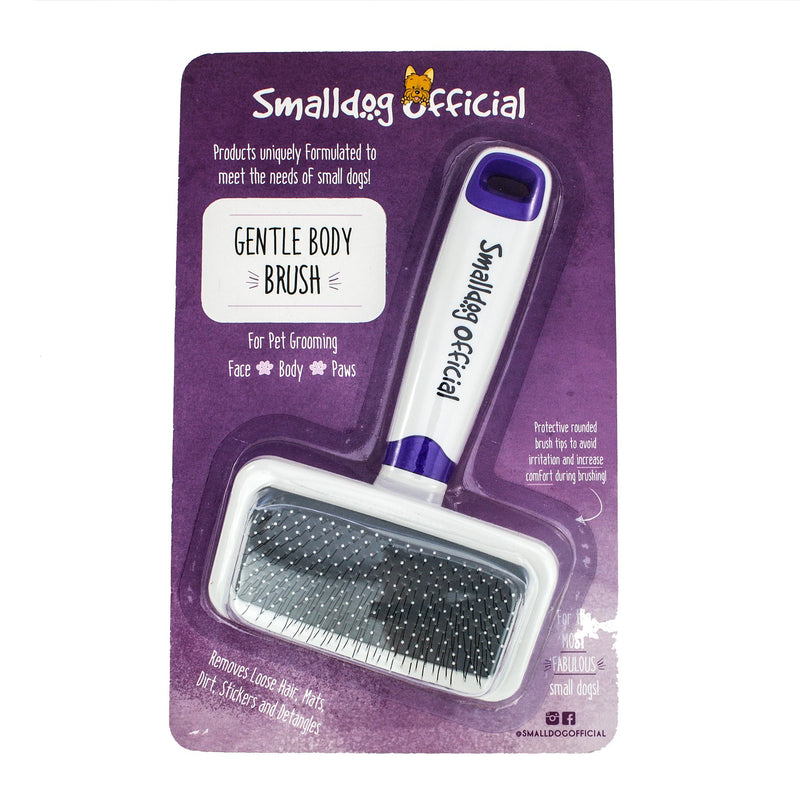 [Australia] - Smalldog Official, Sensitive Skin Gentle Dog Brush, for Small and Toy Breed Dogs to Remove Loose Hair, Mats, Dirt, Stickers, Detangling – Pain Free Grooming 