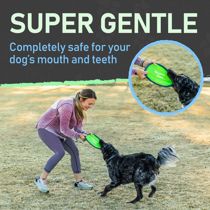 Maxpower Planet Pet Grooming Brush Undercoat Rake Bundle, Dog Frisbee 2 Pack Easy to Spot Disc and Dog Brush for Shedding, Blue - PawsPlanet Australia