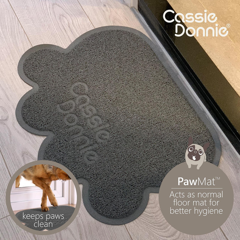 Cassie Donnie Dog and cat Feeding mat.Pet mat for Food and Water Bowls. Flexible Soft Non-Toxic Waterproof Rug. Non-Slip Back on Floor.Easy to Clean.Roll up to Store. - PawsPlanet Australia