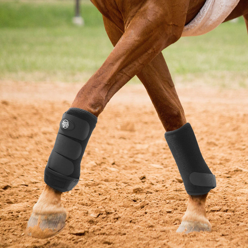 SmithBuilt Neoprene Athletic Front Boots for Horse, Equine Protective Sport Wraps - Pair Medium - PawsPlanet Australia