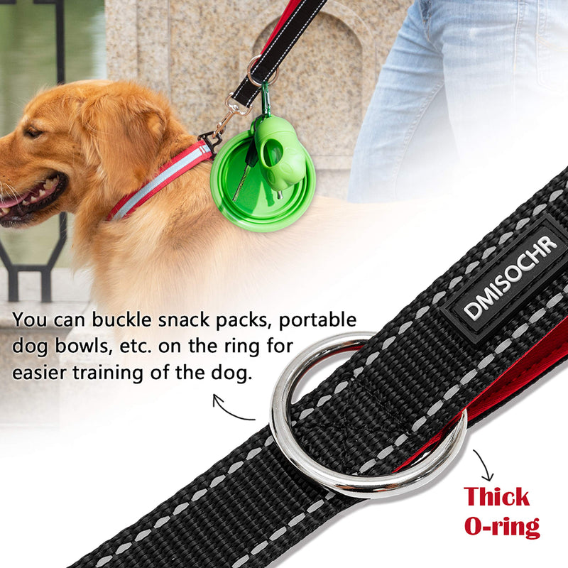 [Australia] - DMISOCHR Short Dog Leash with Comfortable Handle, Reflective Soft Nylon Heavy Duty Dog Leash for Training, Walking, 12", 18", 24" Short Lead Dog Leash for Small, Medium, Large Dogs 12" 