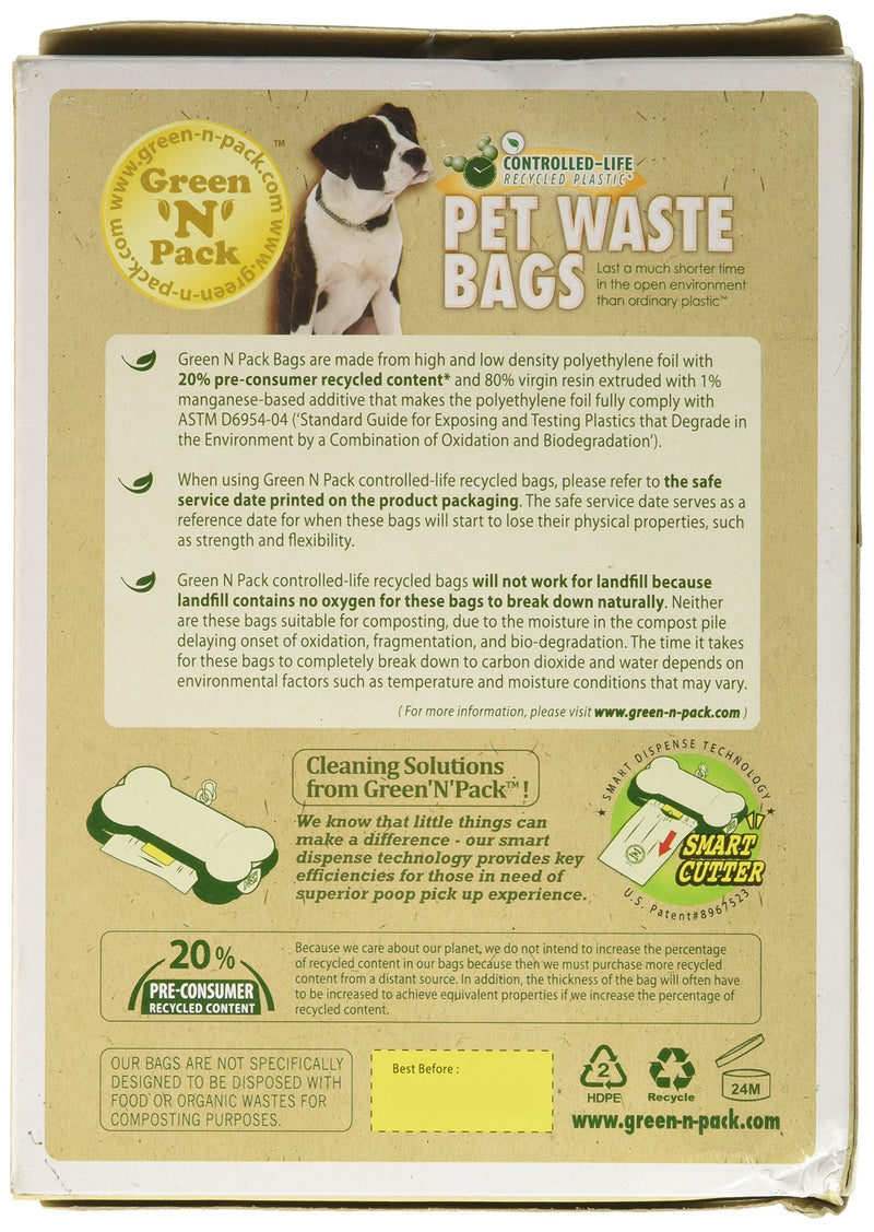 [Australia] - Green 'N' Pack Dog Waste Litter Bags (Easy-Tie Handles) 200 Bags 