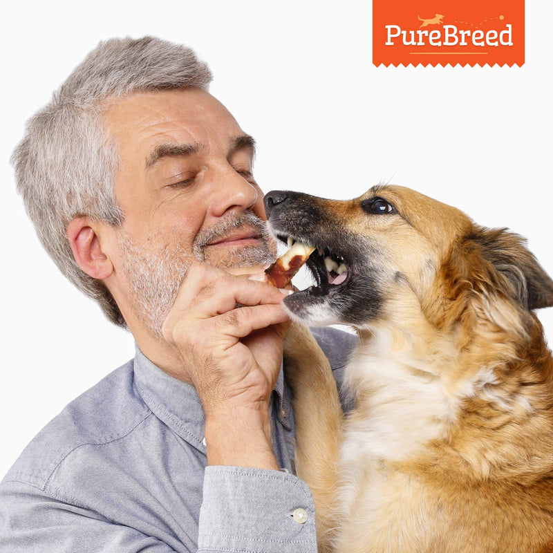 50pk PureBreed Twist Rawhide Sticks Duck Dog Treats | Duck Wrapped Dog Chews Toy | Low Fat, High In Protein Duck Dog Treats & Chews | Duck Rawhide Dog Chew | Chewy Twists with Duck Meat + SOL Notebook - PawsPlanet Australia