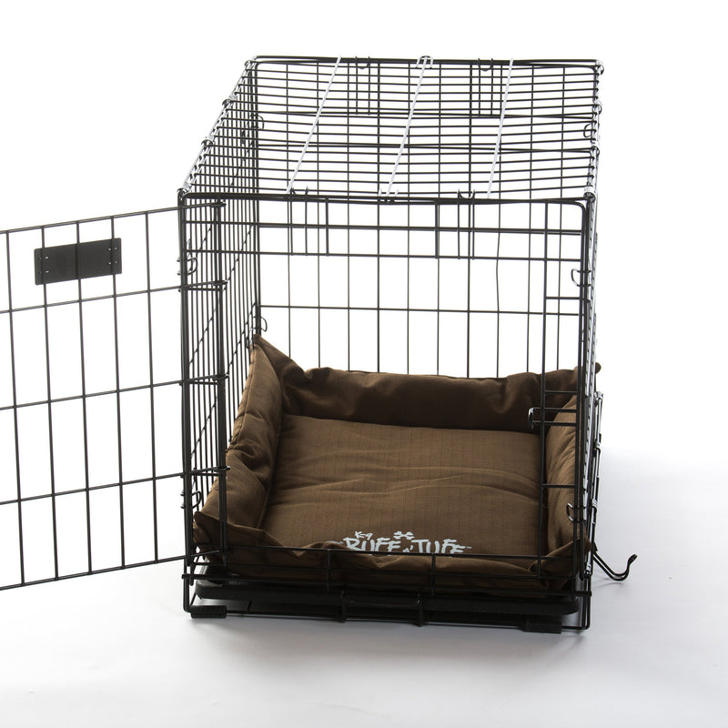 [Australia] - K&H Pet Products K-9 Ruff n' Tuff Crate Pad Large Chocolate (25" x 37") - 1260 Denier Rip-Stop Polyester for Pets That Need Extra Tough Fabric 