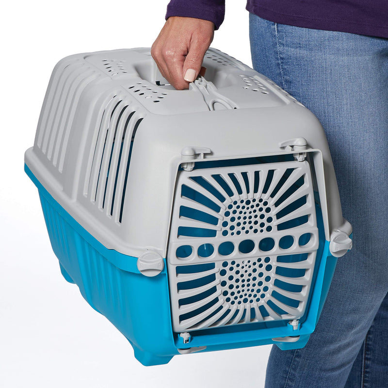 Midwest Spree Travel Carrier | Hard-Sided Pet Carriers Ideal for Extra-Small Dogs, Cats & Other Small Animals 22-Inch XS Dog Breeds Blue - PawsPlanet Australia