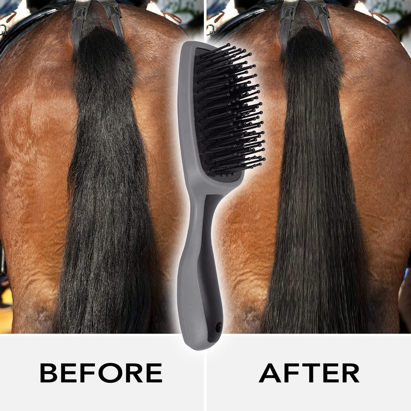 Wahl Equine Mane and Tail Brush, Horse Grooming Brush, Tail Brush for Horses, Brushes for Ponies and Horses, Brush for Tails, Removes Knots and Tangles, Soft Grip Handles, Equine Care Grooming Mane and Tail Brush - PawsPlanet Australia