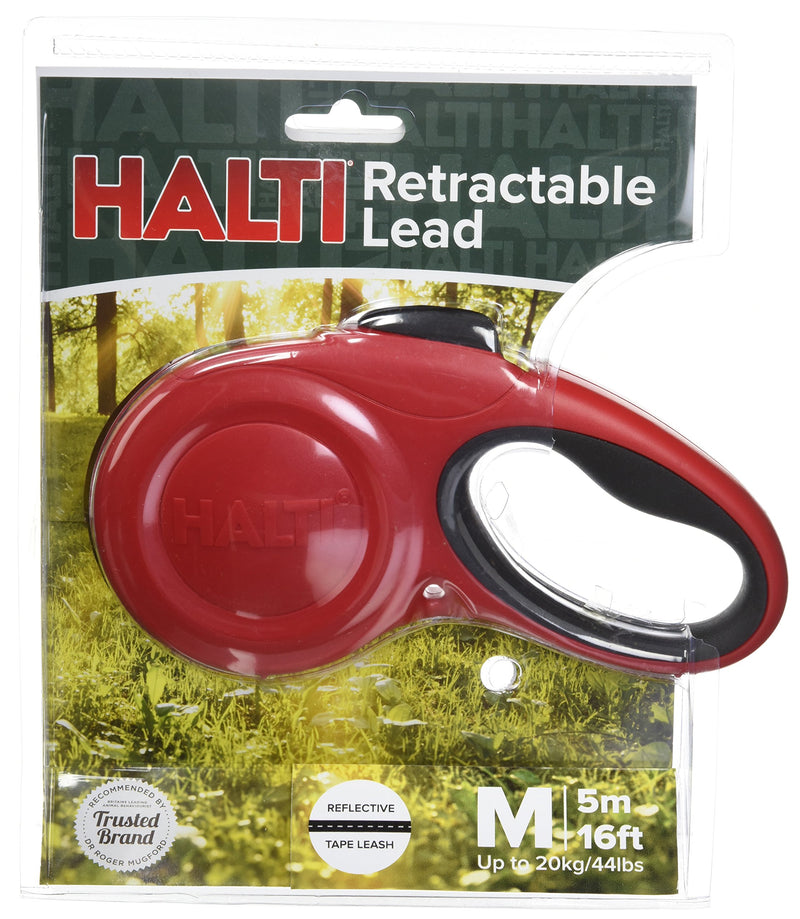 Halti Retractable Lead (16'), Medium, Red style 5 - PawsPlanet Australia