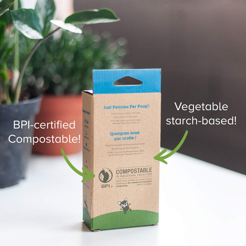 [Australia] - Earth Rated Compostable Dog Poop Bags, BPI-Approved, 60 Thick Poop Bags for Dogs Made From Vegetable Starch, Guaranteed Leak-proof, Unscented, 4 Refill Rolls, Each Pet Poop Bag Measures 9 x 13 Inches 