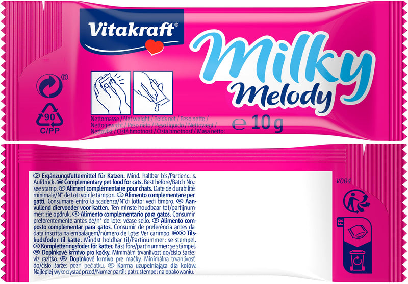 Vitakraft Milky Melody Pur, cat snack, milk cream for cats, individually packaged (1x 70g) - PawsPlanet Australia