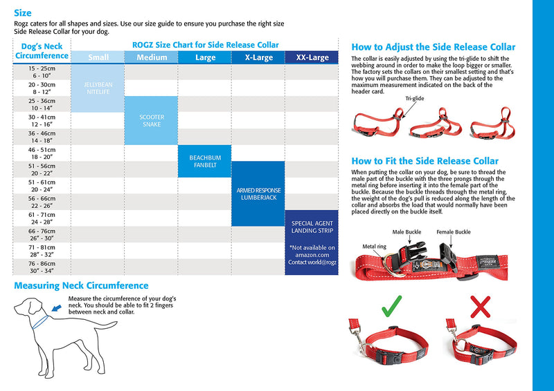 [Australia] - ROGZ Utility Small 3/8-Inch Reflective Nitelife Dog Collar Blue 