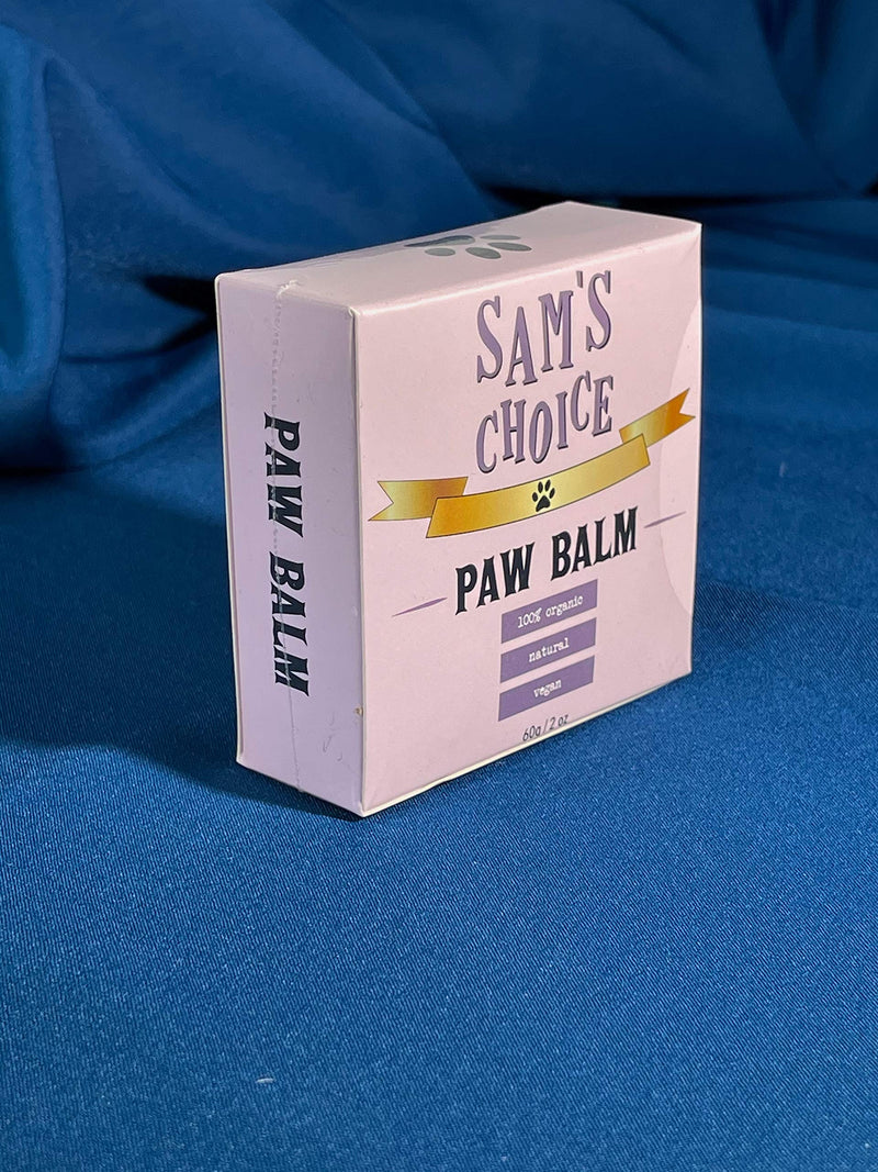 SAM'S CHOICE Paw Balm for Dogs Cats | 100% Organic Natural Vegan | Soother for Cracked, Dry, Itchy Paws and Pads, Heals Dry, Cracked, Rough, Paw Pads, Helps Prevent Cracking 60g - PawsPlanet Australia