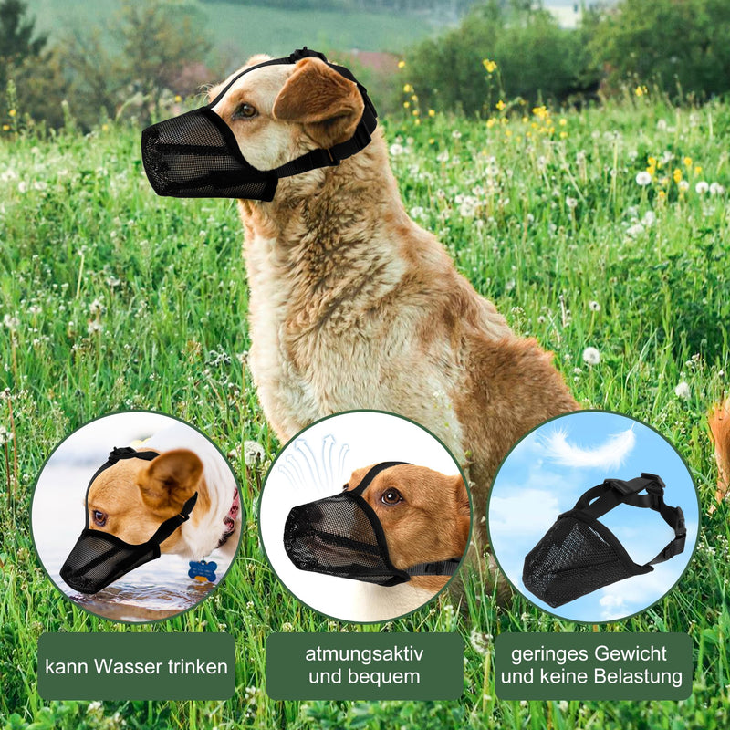 Lollanda muzzle for dogs, muzzle dog with adjustable mesh, muzzles for dogs, breathable mesh muzzle dog for preventing biting, chewing and barking (L) L - PawsPlanet Australia