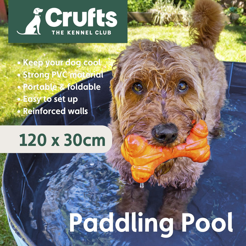 VFM - Foldable Pet Bath Tub, Paddling Pool for Dogs (120cm x 30cm) - PawsPlanet Australia