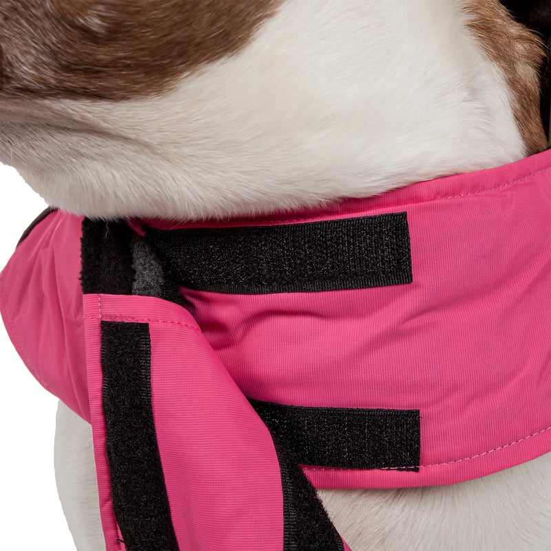 [Australia] - touchdog Lightening-Shield Waterproof 2-in-1 Convertible Dog Jacket w/Blackshark Technology Pink, Purple X-Large 