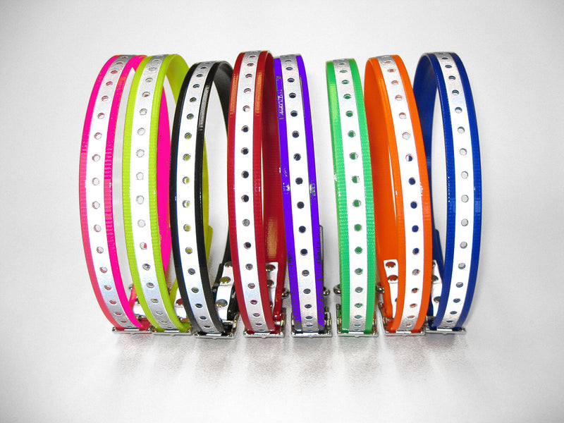[Australia] - Sparky Pet Co - Reflective Yellow 1" Roller Buckle High Flex Dog Collar - Compatible with E Collar Systems 
