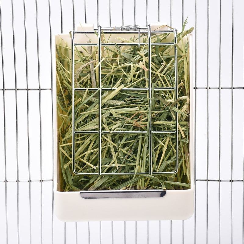 [Australia] - CalPalmy (Upgraded 2-Pack) Hay Feeder/Rack - Ideal for Rabbit/Chinchilla/Guinea Pig - Keeps Grass Clean & Fresh/Non-Toxic, BPA Free Plastic/Minimizing Waste/Mess 