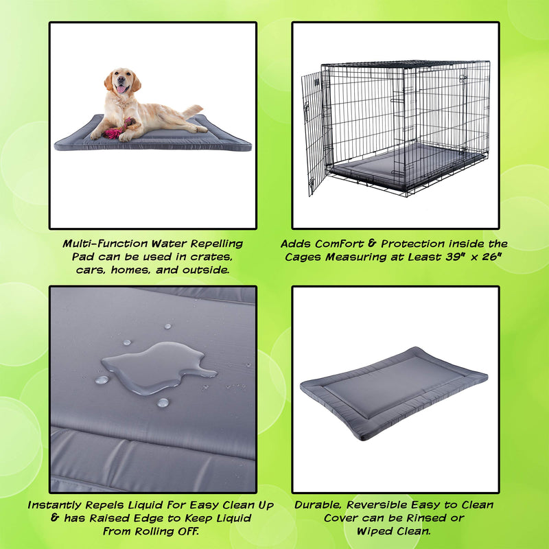 [Australia] - Waterproof Dog Crate Pad Gray 38.75x25 