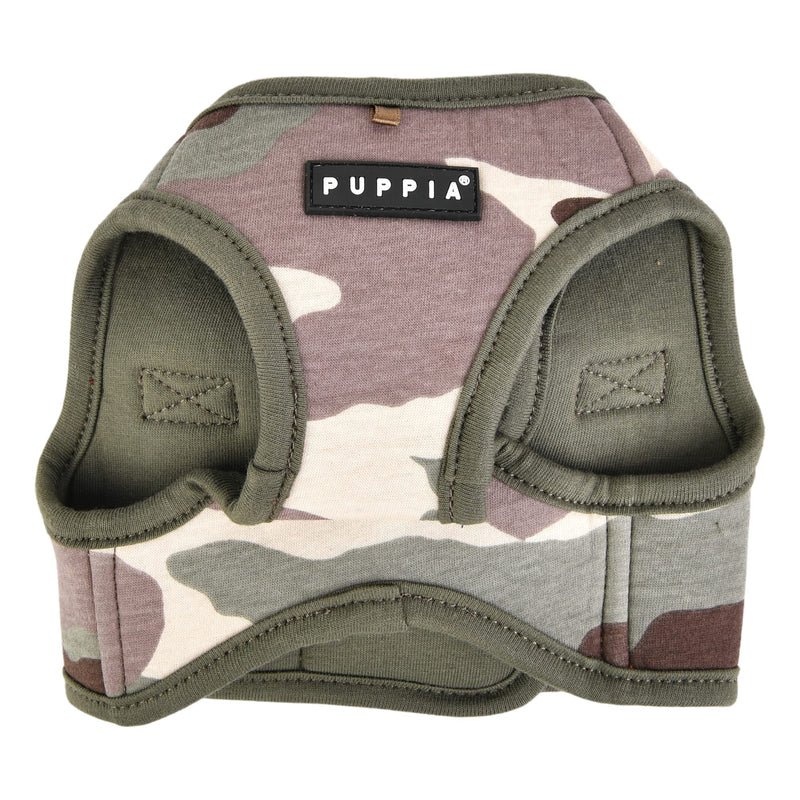 Puppia Lance Vest Dog Harness No-Choke Step-In Harness Fashionable Camouflage Pattern Buckle & Hook-and-loop Fastener Small CAMO - PawsPlanet Australia