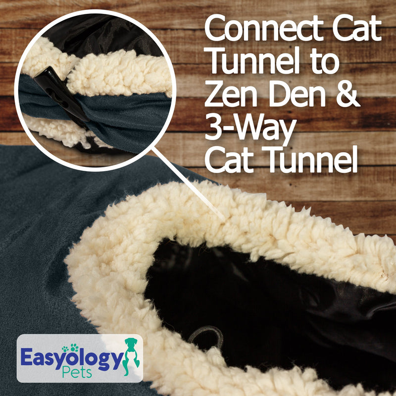 [Australia] - Easyology Premium Cat Tunnel - Interactive Cat Tube Toy with Crinkle Sound - Best Cat Tunnels for Indoor Cats - Fun Kitty Tunnel for Hiding - Collapsible Gray 