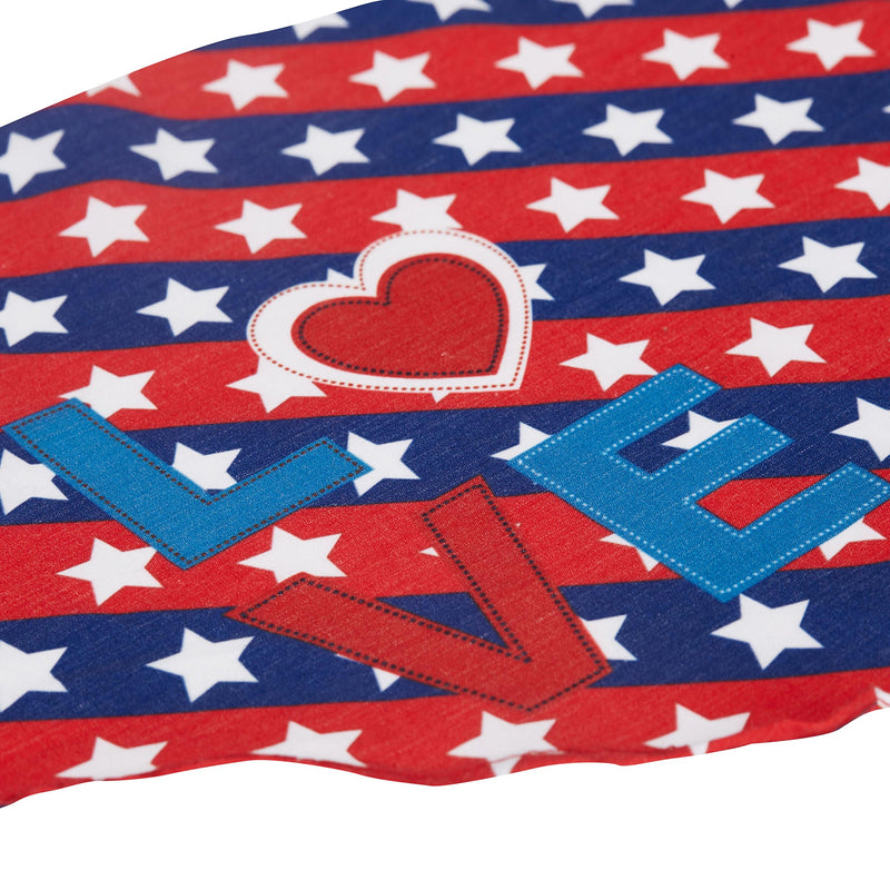 [Australia] - Blueberry Pet 9 Patterns Patriotic Spirits Flags Collection - American Flag, UK, France Bowtie Collars/Bandanas Bandana - 31.5" x 20" x 20" Bandana - Perfection ‘Love’ 