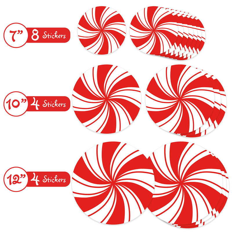 16 Peppermint Candy Decals | Circus and Carnival Decorations for Floors, Walls, Windows | Small, Medium, Large Sizes - PawsPlanet Australia