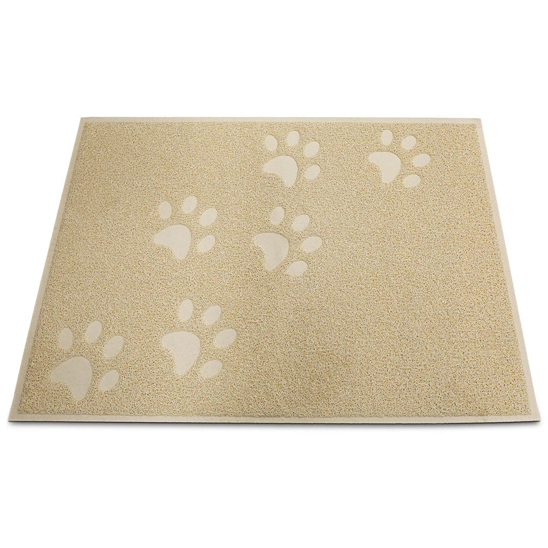 ANDALUS Cat Litter Mat - Kitty Litter Trapping Mat for Litter Boxes - Kitty Litter Mat to Trap Mess, Scatter Control - Washable Indoor Pet Rug and Carpet - Beige, Small (15.75" x 11.75") Small (15.75" x 11.75") - 1 Pack - PawsPlanet Australia