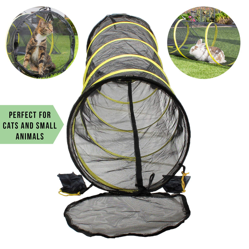 Outback Jack Outdoor Cat Enclosures For Indoor Cats (Portable Cat Tent, Outdoor Cat Tent, Cat Tunnel, and Playhouse) Play Tents for Cats and Small Animals, Outdoor Cat House, and Outside Cat Enclosure Fun Run Cat Tunnel - PawsPlanet Australia