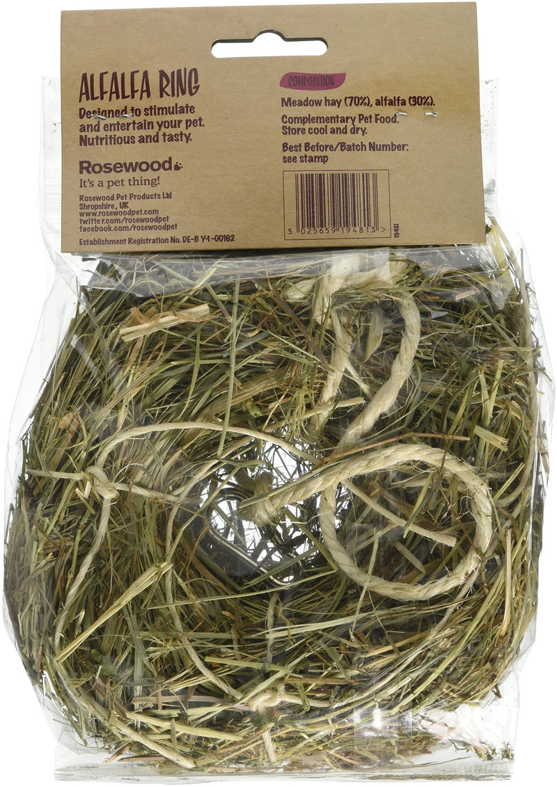 Rosewood Boredom Breaker Small Animal Activity Toy Naturals Alfalfa Ring 1 1 Count (Pack of 1) - PawsPlanet Australia