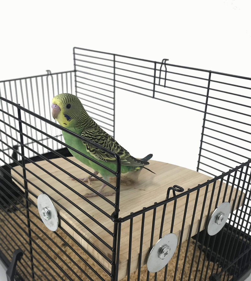 NAPURAL Wood Perch Bird Platform, Cage Accessories for Small Anminals Rat Hamster Gerbil Rat Mouse Lovebird Finches Conure Budgie Exercise Toy (7 inches) - PawsPlanet Australia