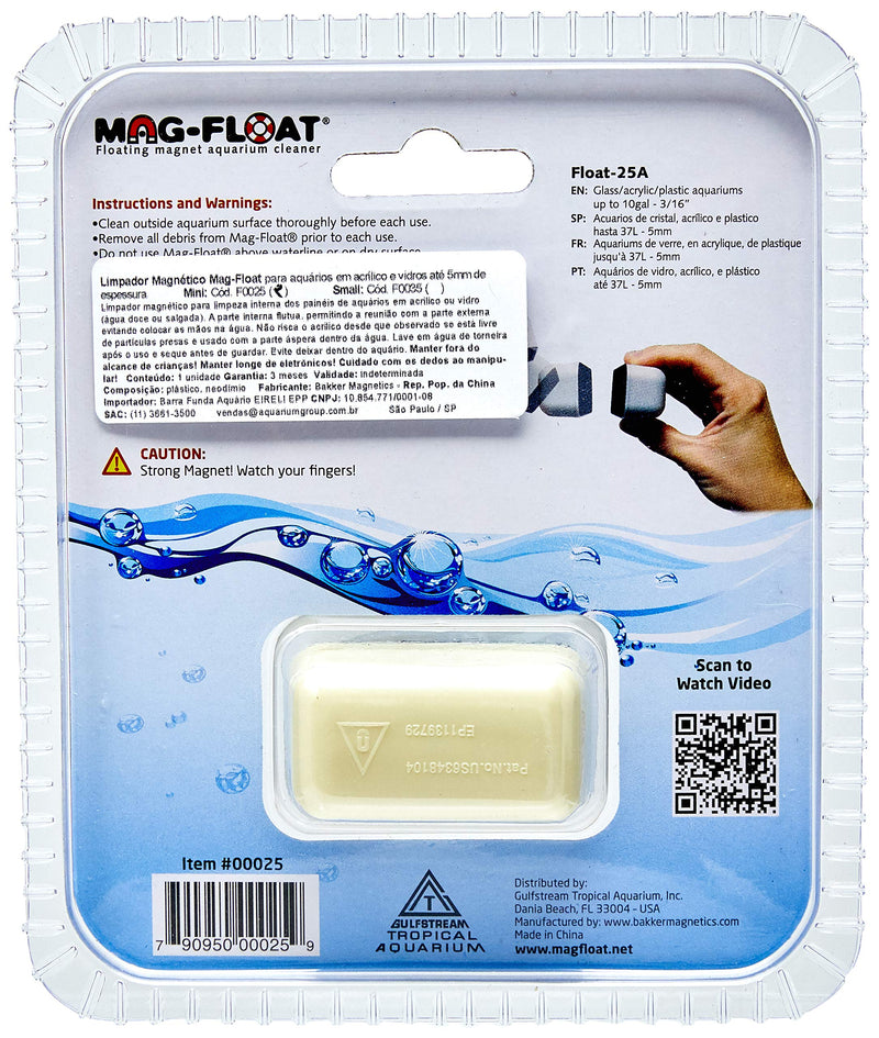 Gulfstream Tropical AGU00259 Mag-Float Mini Glass and Acrylic Aquarium Cleaner - PawsPlanet Australia