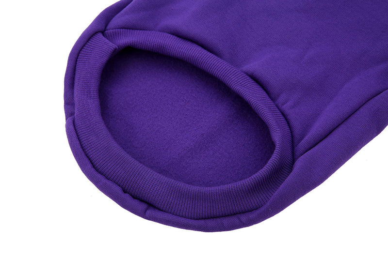 Blank Dog Sweatshirt Pet Hoodie for Dogs Doggie Clothes Small Purple - PawsPlanet Australia