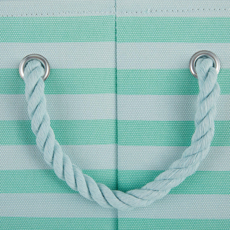 Bone Dry Pet Storage Collection Striped Paw Patch Bin, Small Rectangle, Aqua - PawsPlanet Australia