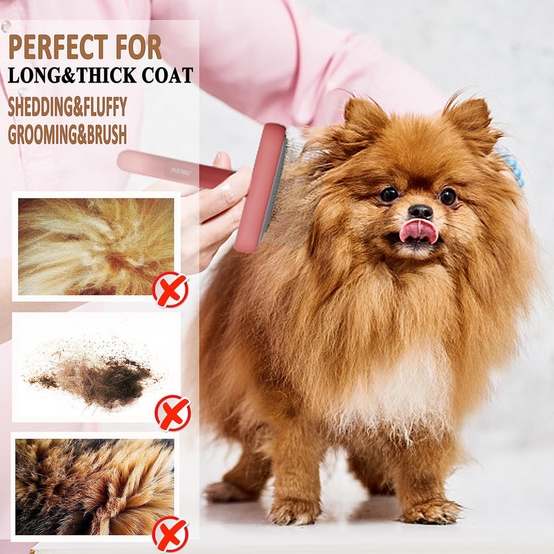 Slicker brush for dogs doodle grooming brush poodle brush with long soft pin dog slicker brush perfect for thick fur dogs fluffy,grooming,shedding.goldendoodle dog slicker brush.(Large) - PawsPlanet Australia