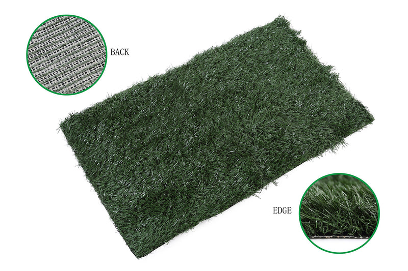 [Australia] - GOLDEN MOON Grass Mat Series Artificial Turf Pet Potty Trainer Indoor Outdoor Replacement Pet Grass Mat 15"x25" 