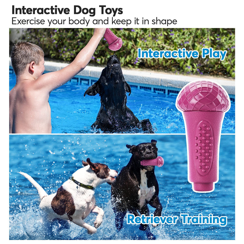 PETAOWU-Dog Toys for Aggressive Chewers 2-8 Years Old - Squeaky Dog Toys -Enhance Nutrition - Exercise Exertion - Dog Teeth Cleaning-Dog Toys for Large Dogs Purple Ice Cream - PawsPlanet Australia