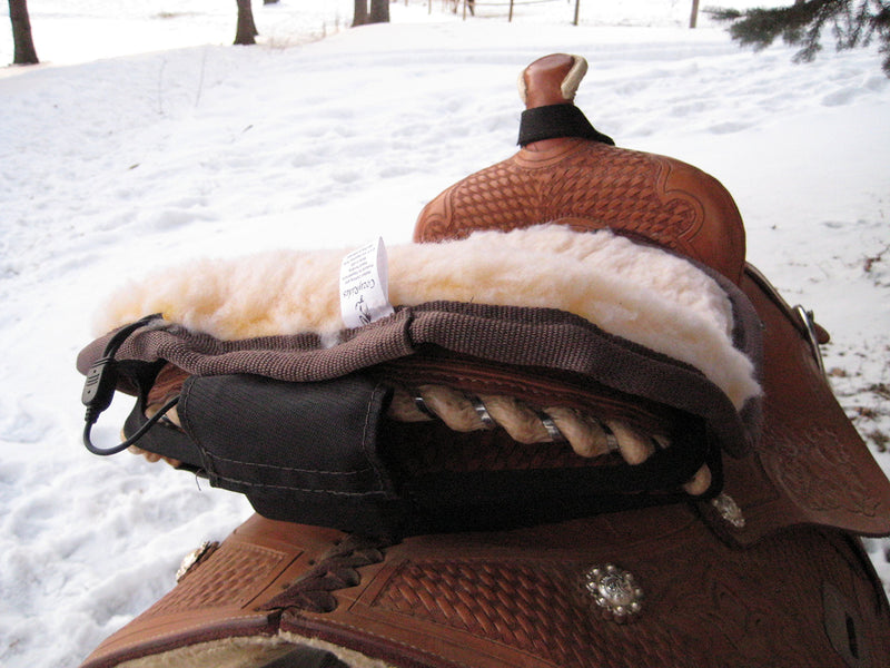 [Australia] - Farm Innovators Heated Saddle Cushion Seat Saver for Cold Weather Horseback Riding, One Size 