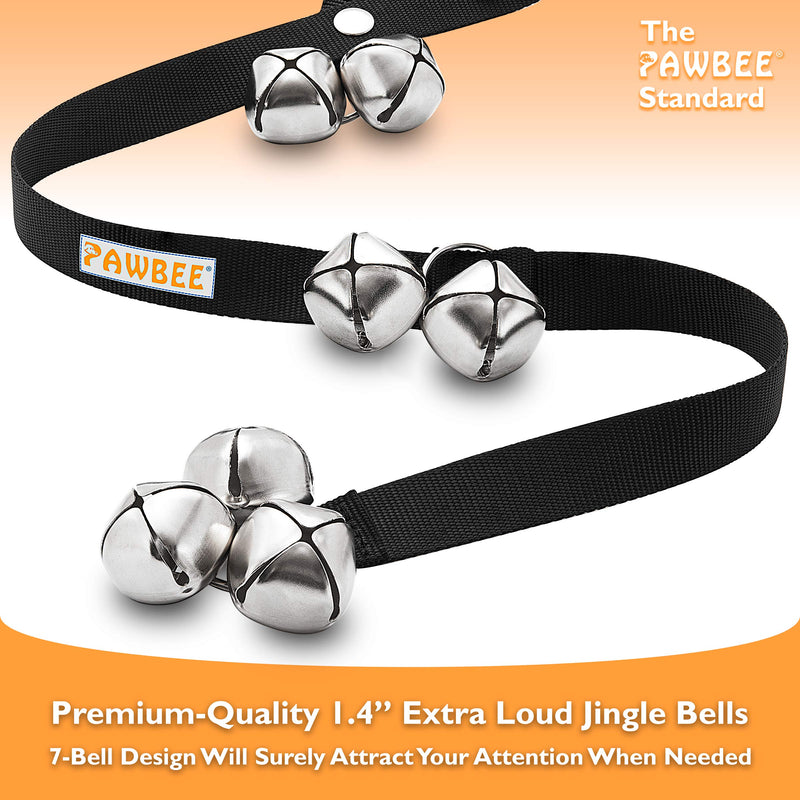 PAWBEE Dog Doorbell - Set of 2 Adjustable Dog Training Bells for Door Knob - 7 Extra-Loud Jingle Dog Potty Training Door Bell - Extra-Strong Strap - for Small, Medium, Large Dogs - Dog Bell for Door - PawsPlanet Australia