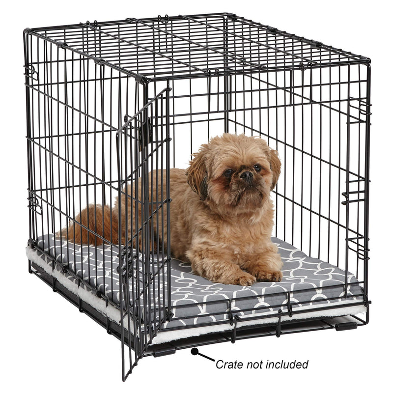 [Australia] - MidWest Homes for Pets Quiet Time Teflon Defender Dog Beds; Pet Beds Designed to Fit Folding Metal Dog Crates Gray & White Geometric Pattern 24-Inch 