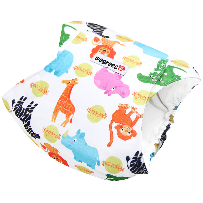[Australia] - wegreeco Washable Male Dog Diapers (Pack of 3) - Washable Male Dog Belly Wrap Small Magic With Hook & Loop Closure 