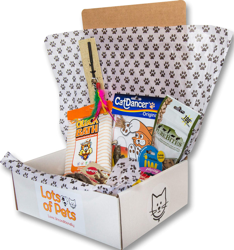 [Australia] - Lots of Pets Cat Scratch Fever Party Box Kitty Cat Party Box, Pet Supplies Starter Pack, Treats and Toys for Cats 