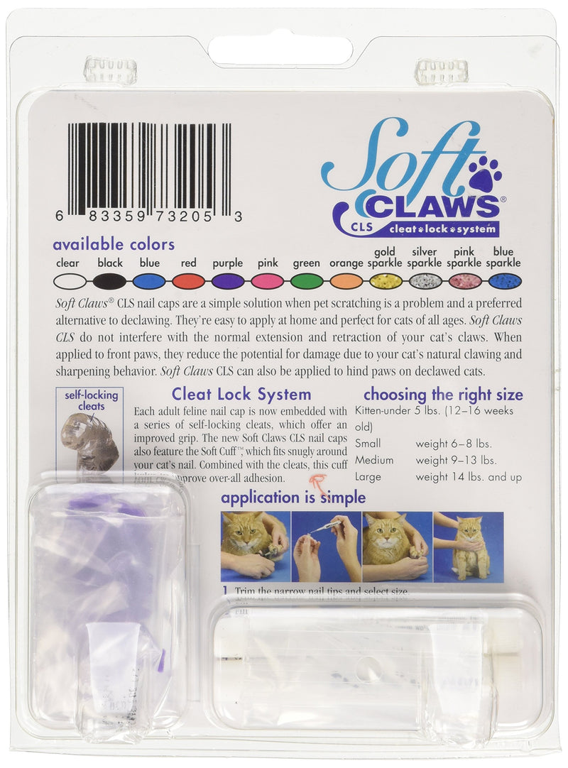 [Australia] - Feline Soft Claws Cat Nail Caps Take-Home Kit, Small, Purple 