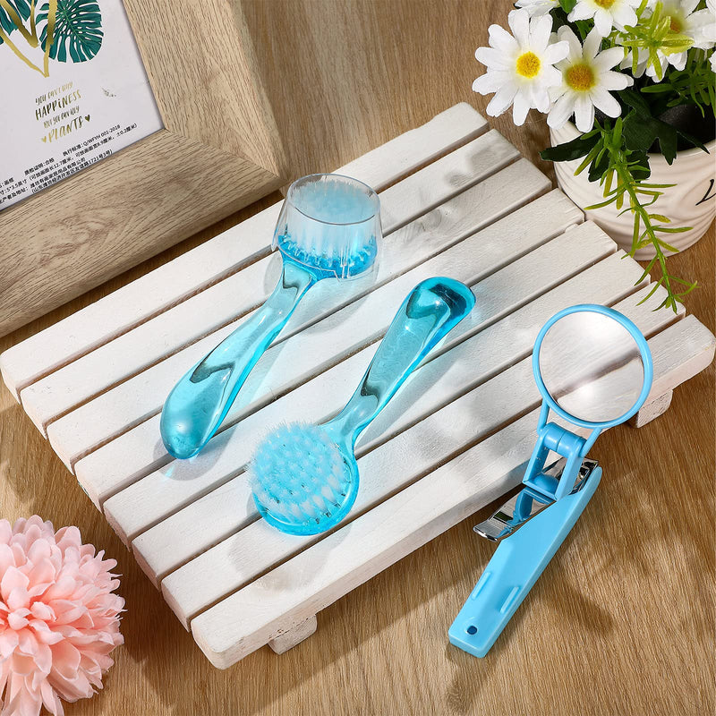 2 Pieces Hedgehog Bathing Brush with Nail Toenail Clipper with Magnifier Round Head Cleaning Bath Brush Nail Clipper Trimmer for Pet Hamster Small Animal - PawsPlanet Australia