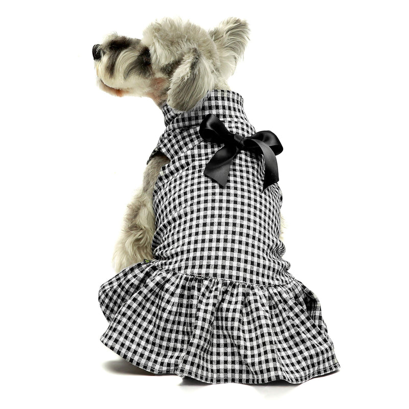 Fitwarm Pet Clothes for Dog Dresses Puppy Turtleneck Plaid Dress Doggie Outfits Birthday Party Costumes XX-Small Black - PawsPlanet Australia