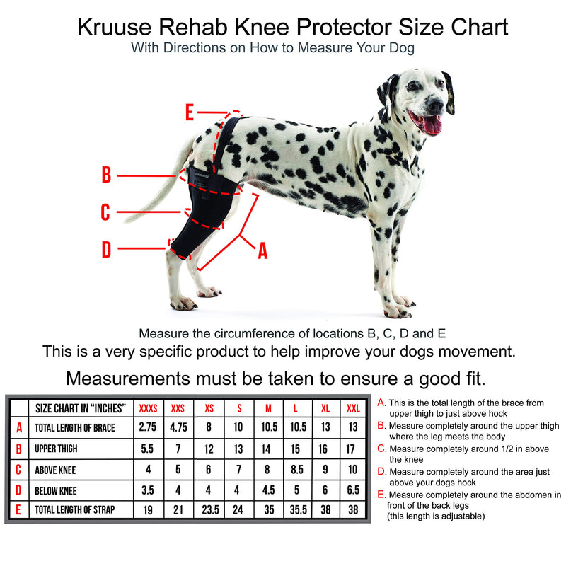 Kruuse Left Rehab Knee Protector for Dogs, Left, X-Small XS - PawsPlanet Australia